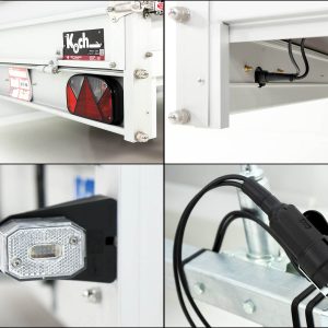 Przyczepa z plandeką 150x300cm 1300kg | Typ 7.13 | Wysoka plandeka 160cm - Zielona - obrazek 15