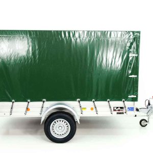 Przyczepa z plandeką 150x300cm 1300kg | Typ 7.13 | Wysoka plandeka 160cm - Zielona - obrazek 5