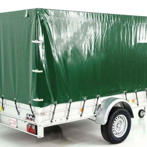 Przyczepa z plandeką 150x300cm 1300kg | Typ 7.13 | Wysoka plandeka 160cm - Zielona - obrazek 6