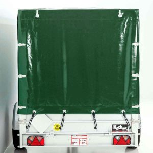 Przyczepa z plandeką 150x300cm 1300kg | Typ 7.13 | Wysoka plandeka 160cm - Zielona - obrazek 7
