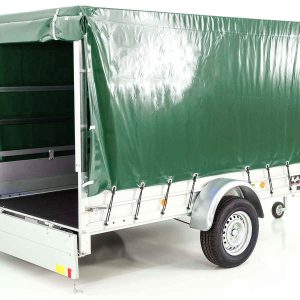 Przyczepa z plandeką 150x300cm 1300kg | Typ 7.13 | Wysoka plandeka 160cm - Zielona - obrazek 9