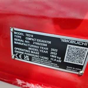 Takeuchi TB216 - obrazek 29