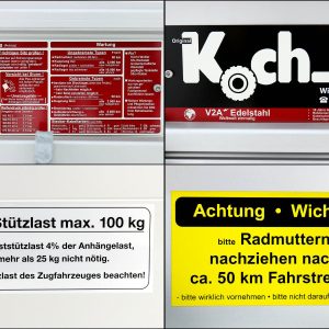 Przyczepa Koch z plandeką 185x400cm 2600kg | Typ 10.26 | Wysoka plandeka 200cm - Jasnoniebieska - obrazek 12