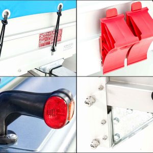 Przyczepa Koch z plandeką 185x400cm 2600kg | Typ 10.26 | Wysoka plandeka 200cm - Jasnoniebieska - obrazek 9