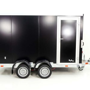 Vezeko Przyczepa kontenerowa opuszczana 157x344cm Wys.: 190cm 2,7t | Drzwi | Pompa elektryczna | Czarna - obrazek 10