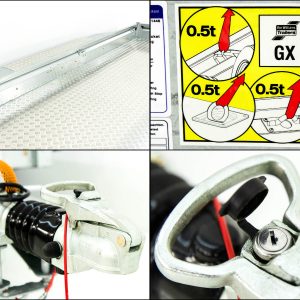 Ifor Williams Przyczepa do maszyn budowlanych GX105 HD 157x303 3,5t | Pojedyncze rampy | Podłoga aluminiowa - obrazek 4