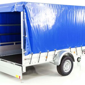 Przyczepa z plandeką 150x300cm 1300kg | Typ 7.13 | Wysoka plandeka 160cm - Niebieska - obrazek 5