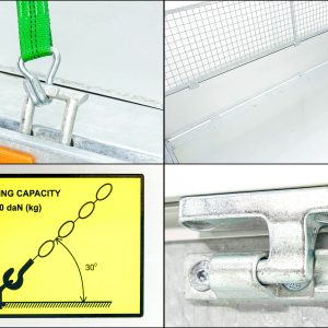 Debon wywrotka trójstronna 180x306cm 2,6t | Pompa elektryczna | Nadstawki siatkowe - obrazek 2