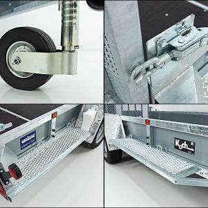 Variant Przyczepa do maszyn budowlanych Maxi Load 180x400 3,5t | pojedyncze rampy | Beavertail - obrazek 3