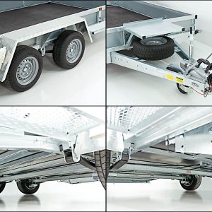 Variant Przyczepa do maszyn budowlanych Maxi Load 180x400 3,5t | pojedyncze rampy | Beavertail - obrazek 4