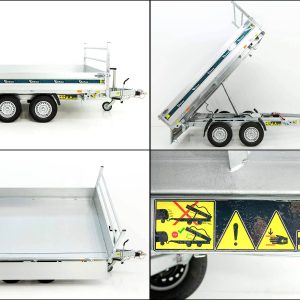 Debon wywrotka trójstronna 180x306cm 2,6t | Pompa elektryczna | Rampy | Stopy podporowe - obrazek 3