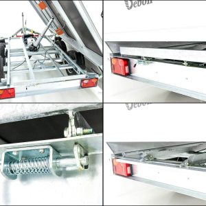 Debon wywrotka trójstronna 180x306cm 2,6t | Pompa elektryczna | Rampy | Stopy podporowe - obrazek 5