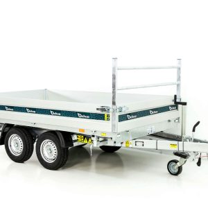 Debon wywrotka trójstronna 180x306cm 2,6t | Pompa elektryczna | Rampy | Stopy podporowe