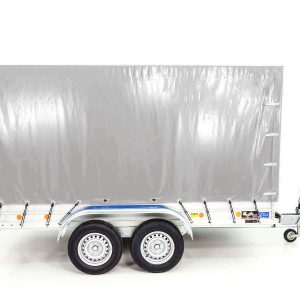 Przyczepa z plandeką 150x350cm 2600kg | Typ 8.26 | Wysoka plandeka 180cm - Srebrna - obrazek 5