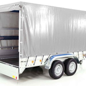Przyczepa z plandeką 150x350cm 2600kg | Typ 8.26 | Wysoka plandeka 180cm - Srebrna - obrazek 9