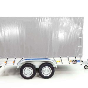 Przyczepa z plandeką 150x350cm 2600kg | Typ 8.26 | Wysoka plandeka 180cm - Srebrna - obrazek 10