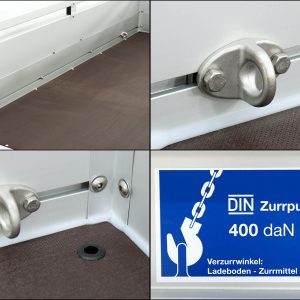 Przyczepa z plandeką 105x205cm 750kg | Typ U2 | Plandeka płaska Profi Beż Elfenbein - obrazek 8