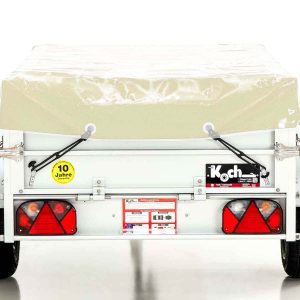 Przyczepa z plandeką 105x205cm 750kg | Typ U2 | Plandeka płaska Profi Beż Elfenbein - obrazek 15