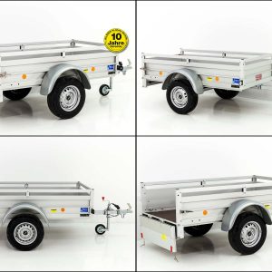 Przyczepa z plandeką 105x205cm 750kg | Typ U2 | Plandeka płaska Profi Beż Elfenbein - obrazek 5