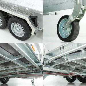 Vezeko Przyczepa do maszyn budowlanych BA 190x390 cm 3,5t | szara | Rampy uchylne | SB - obrazek 11