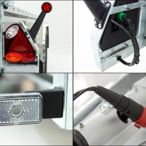 Vezeko Przyczepa do maszyn budowlanych BA 190x390 cm 3,5t | szara | Rampy uchylne | SB - obrazek 12