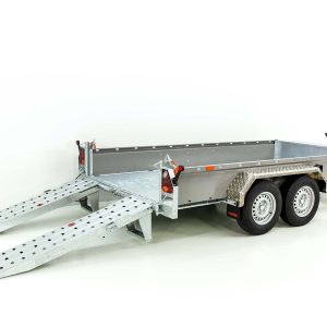 Vezeko Przyczepa do maszyn budowlanych BA 175x360cm 3,5t | SB | Rampy uchylne | szara - obrazek 5