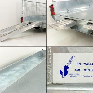 Variant wywrotka tylna 150x300cm 3,5t | Pompa elektryczna | Nadstawka siatkowa 80 cm - obrazek 3