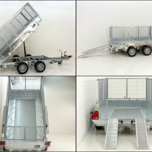 Variant wywrotka tylna 150x300cm 3,5t | Pompa elektryczna | Nadstawka siatkowa 80 cm - obrazek 15