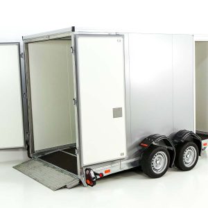 Vezeko Przyczepa kontenerowa opuszczana 157x344cm Wys.: 190cm 2,7t | Srebrna | Drzwi prawe - obrazek 9