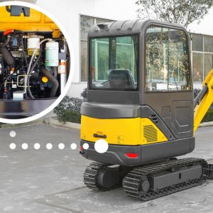 Minikoparka „Bobmaster Premium” – Diesel, 1200 kg z ramieniem przegubowym + joystick - obrazek 12
